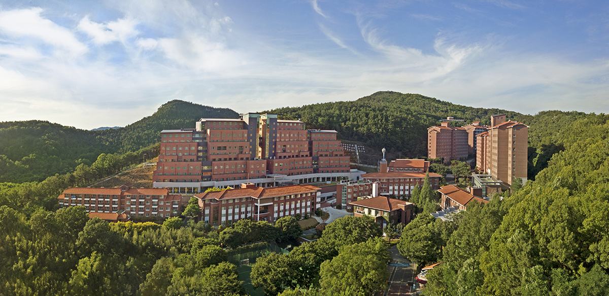 명교생활관 전경 및 위성사진